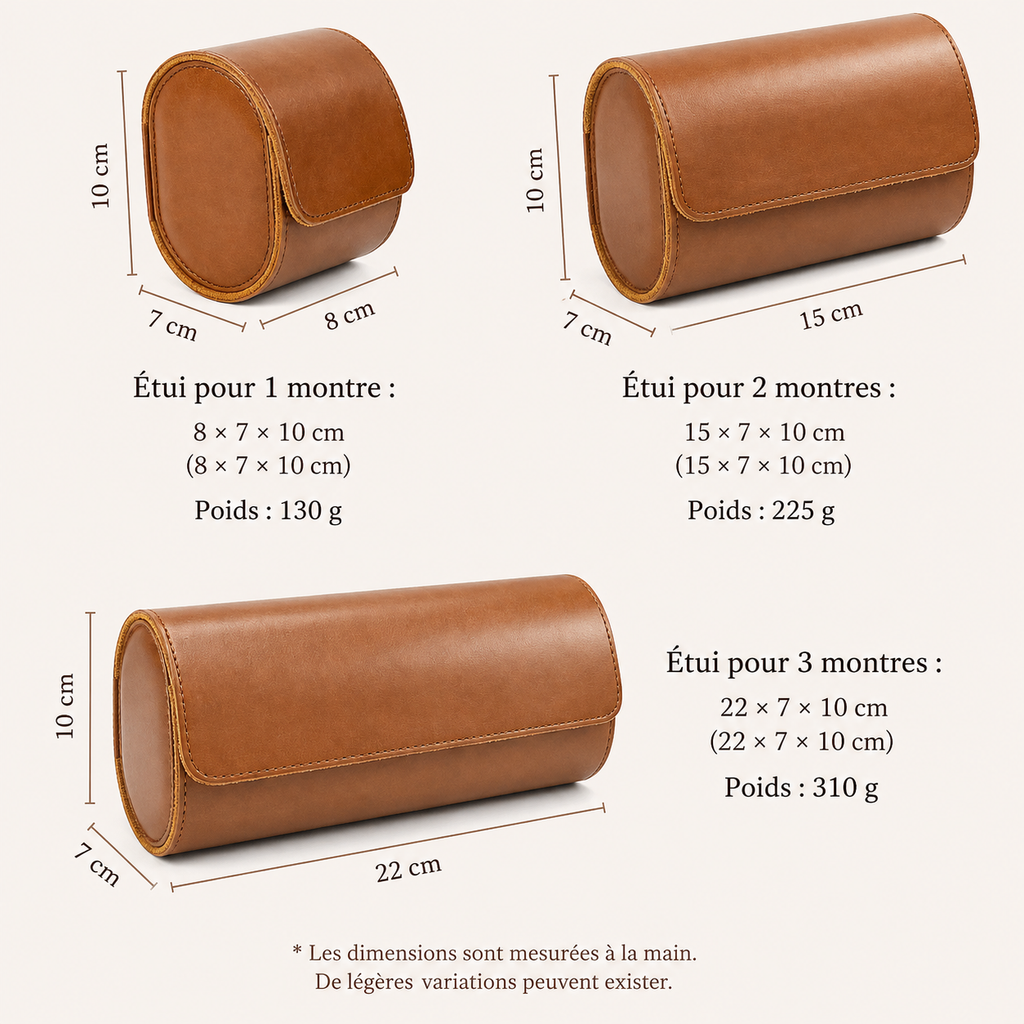 Étui de Voyage pour Montres – Organisateur Élégant 1 à 3 Montres