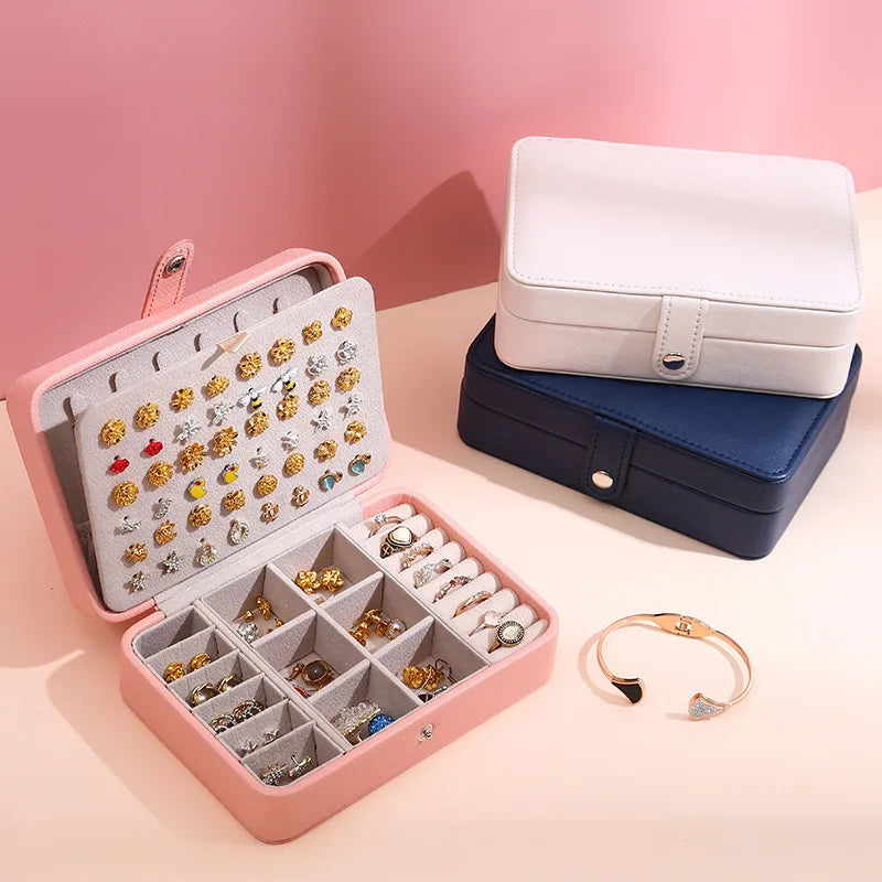 Boîte à bijoux de voyage – Organisateur élégant pour bagues, boucles d’oreilles et bracelets