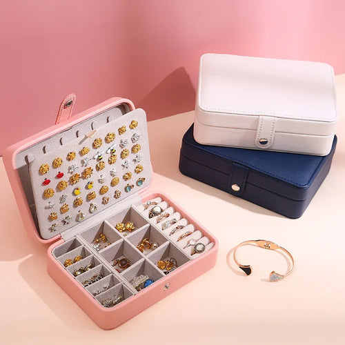 Boîte à bijoux de voyage – Organisateur élégant pour bagues, boucles d’oreilles et bracelets