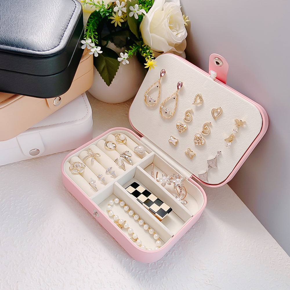 Boîte à bijoux de voyage – Organisateur élégant pour bagues, boucles d’oreilles et bracelets